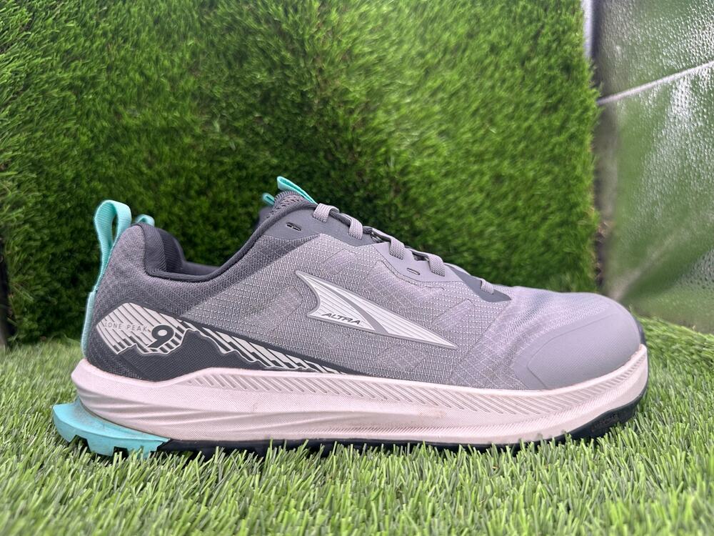 Altra Lone Peak 9 AL0A85PR220 Athletic Sneaker Women's 10 Gray Mesh Trail Hiking
